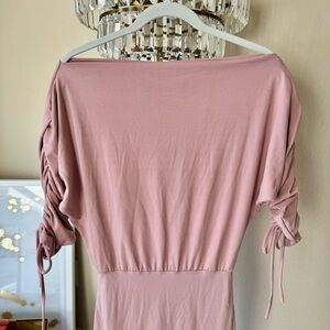 Fashion Nova Mauve Ruched Dress